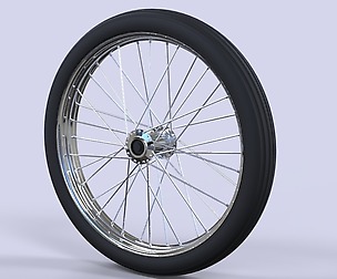Front wire wheel from dragster
