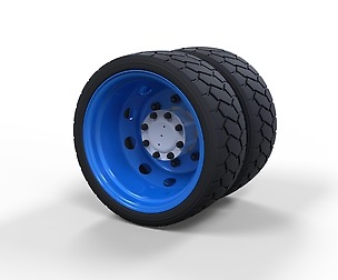 Low profile double wheel