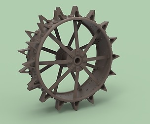 Rear wheel from old tractor