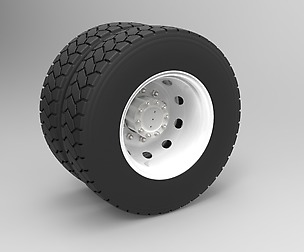 Rear wheel from truck