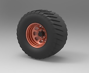 Wheel from Pulling truck