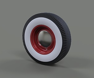 Wheel from retro car