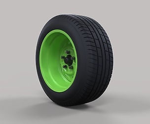 Wide car wheel