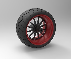 Wide rear wheel from Chopper