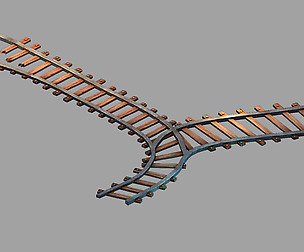 Black Light Cave - Rail Track 02