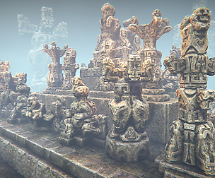 Jungle statues
