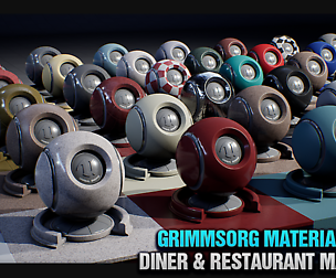 (UE4) Diner & Restaurant Materials - Vol One