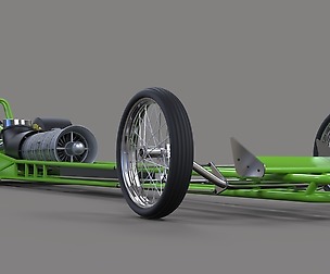 Front engine jet dragster