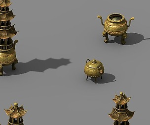 Elven Mountain Range - Incense burner 01