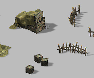 Wooden box - wooden fence 2701