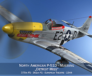 North American P-51D - Mustang - Detroit Miss