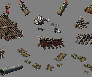 Steam Harbour - Bridge Fence Damaged Machine 01