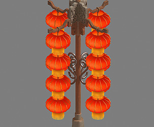 Ancient China - Street Lights - Lanterns 03