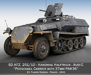 SD.KFZ 251/10 Ausf.C - Hanomag Half-track - 23PD