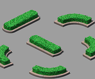 Disney main city - flowerbed 03