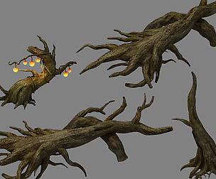 Fallen Land - Various Dry Trees 01