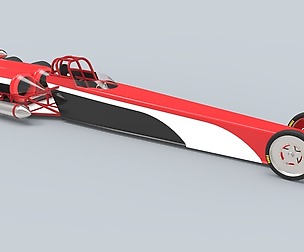 Twin-engined jet dragster