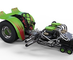 Twin-engined pulling tractor 2