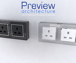 Retrotouch RTS2000 13A Dual Double Plug Socket