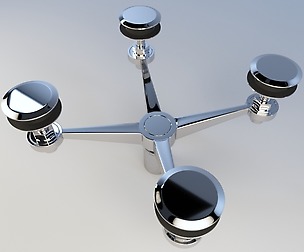 Sadev Spider Fitting 4 Arms - Glass Hardware