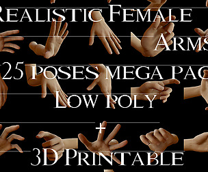 Realistic Female Arms 25 Poses