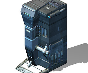 Sci Fi Building-Connection Wall 05