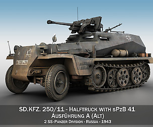SD.KFZ 250/11 - Halftruck with sPzB 41