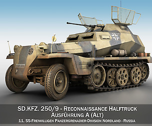 SD.KFZ 250/9 - Reconnaissance Halftruck - Nordland