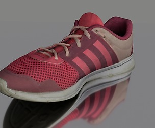 Worn Sneaker Low Poly 3D model
