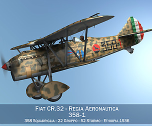 Fiat CR.32 - Italy Airforce - 358 Squadriglia