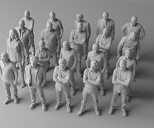 20 low poly people