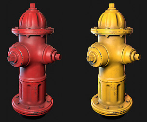 Low Poly PBR Fire Hydrant
