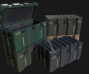 Low Poly PBR Military Crate 1