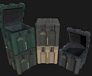 Low Poly PBR Military Crate 2