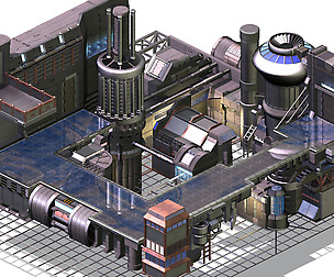 Future world - factory - indoor