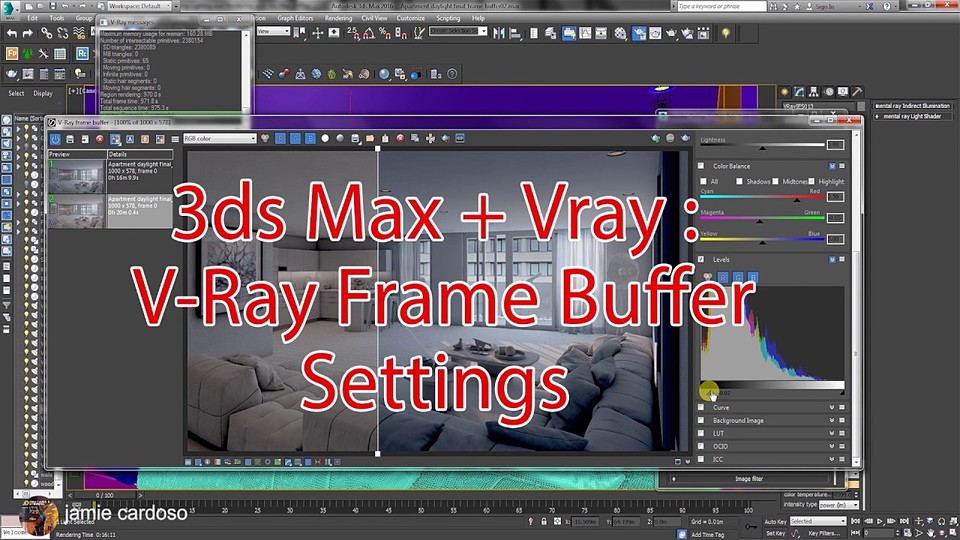 3ds max & Vray Frame Buffer settings