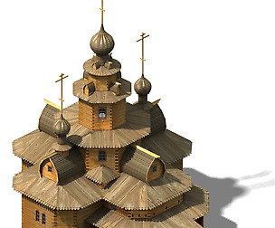 Different dimension - building - wooden house 01