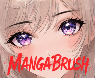 Manga Brush Anime Eye Brushes and highlights for Photoshop, Procreate, Clip Studio Paint