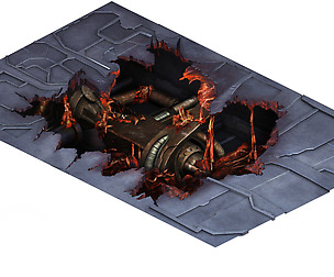 Laser-damaged pavement 01