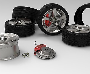 tire car and disc brake