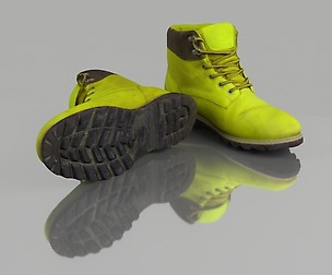 Yellow winter boots