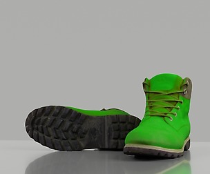 Green winter boots