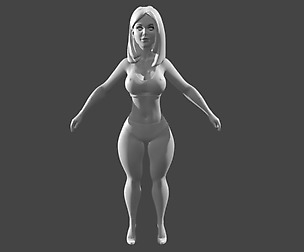 Stylized Girl A-Pose