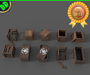 Crate Pack Low-poly