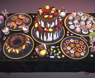 Cakes and desserts