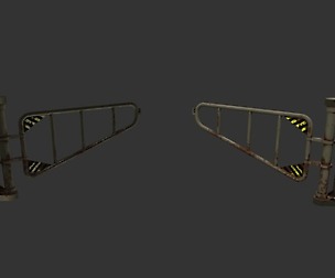 3D Game Asset Metal Gate
