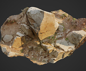 3d scanned cliff face B