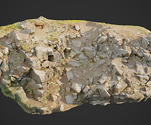 3d scanned cliff face C