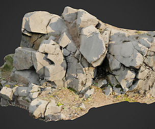 3d scanned cliff face E