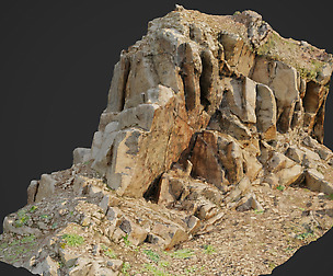 3d scanned cliff face F